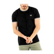 Fred Perry Kontrast Trim Kortärmad T-Shirt Black, Herr