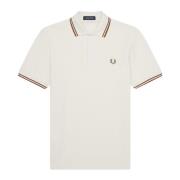 Fred Perry Ikonisk Twin Tipped Polo Skjorta Beige, Herr