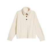 Gant Mysig Twisttröja Beige, Dam