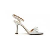 Guess Vit Läder Ankelrem Sandal White, Dam