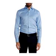 Hugo Boss Slim Fit Bomullstwill Skjorta med Kontrastdetaljer Blue, Her...