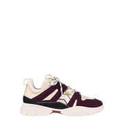 Isabel Marant Neopren Sneakers med Läderapplikationer Red, Herr