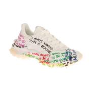 John Richmond Sportig dam sneaker med färgglad logotyp White, Dam