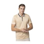 Karl Lagerfeld Beige Zip Tricolor Polo Beige, Herr