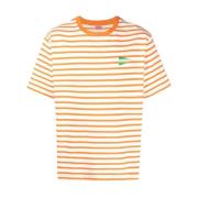 Kenzo Randig Logo Print T-shirt Orange, Herr