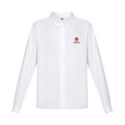 Kenzo Skjorta med logotyp White, Herr