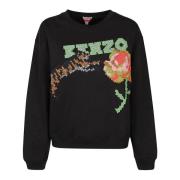 Kenzo Pixel Regular Sweatshirt för Kvinnor Black, Dam