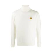 Kenzo Klisk högkrage turtleneck tröja White, Herr