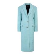 Krizia Single-Breasted Coats Blue, Dam