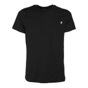 K-Way Sportig Svart Jersey T-shirt med Bröstficka Black, Herr