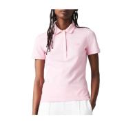 Lacoste Dam Slim Fit Bomull Piqué Polo Pink, Dam