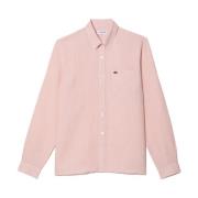 Lacoste Avslappnad Linneskjorta Pink, Herr