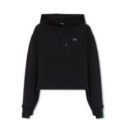 Lacoste Löst sittande hoodie Black, Dam