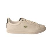 Lacoste Vita/Blå Lacoste Carnaby Sneakers för Herr White, Herr