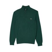 Lacoste Elegant Zip-Up Sweater för vintern Green, Herr
