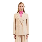 Max Mara Ullblandad skräddarsydd jacka Beige, Dam