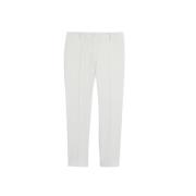 Max Mara Cecco Läder Slim-Fit Byxor White, Dam