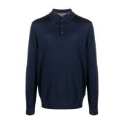 Michael Kors Midnight Merino Polo LS Blue, Herr