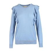 Michael Kors Ärmlös Croppad Sweatshirt Blue, Dam