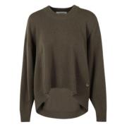 Michael Kors Rundhals-Strickpullover Green, Dam