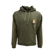 Moschino Elegant Herr Hoodie Green, Herr