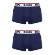 Moschino Märkesboxers 2-pack Blue, Herr