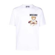 Moschino Teddy Bear T-Shirt - Storlek: 54 White, Herr