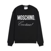 Moschino Crystal Logo Mode Sweatshirt Black, Dam