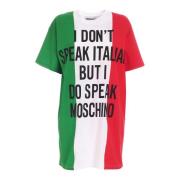 Moschino Multifärgad Kort Klänning, Italia Tdress Multicolor, Dam