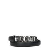 Moschino Läderlogobälte Black, Dam