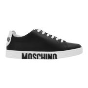 Moschino Logo Sneakers Black, Dam
