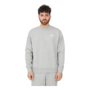 Nike Tränings-Club Fleece-tröja Gray, Herr