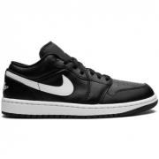 Nike Air Jordan 1 Low Mixte Svarta Sneakers Black, Herr