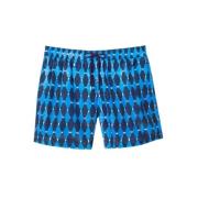 Paul Smith Blå Diamantmönstrade Badshorts Blue, Herr