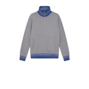 Paul Smith Grå Zip-Neck Sweatshirt, Ekologisk Bomull, Maskintvättbar G...