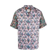 Paul Smith Rizo Floral Print Kortärmad Skjorta Blue, Herr