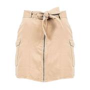 Pepe Jeans Short Skirts Beige, Dam