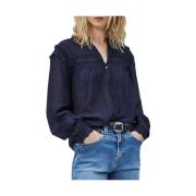 Pepe Jeans Skjorta albertina_pl303938 Blue, Dam