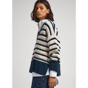 Pepe Jeans V-neck Knitwear Blue, Dam