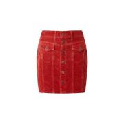 Pepe Jeans Short Skirts Red, Dam