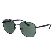 Persol Eleganta solglasögon med gröna kristallglasögon Black, Unisex