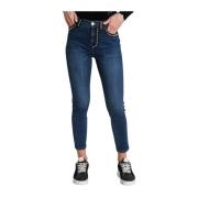 Pinko Blå Cross Skinny Jeans Blue, Dam