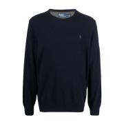 Polo Ralph Lauren Blåa Sweaters LS CN Pp-Långärmad Pullover Blue, Herr