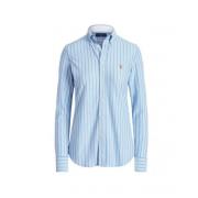 Polo Ralph Lauren Heidi Polo Stickad Skjorta Carolina Blue/White Blue,...