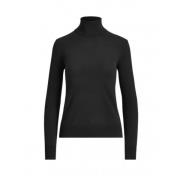 Polo Ralph Lauren Slim Fit Kasmir Turtleneck Black, Dam