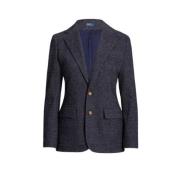 Polo Ralph Lauren Herringbone Chevron Blazer Blue, Dam