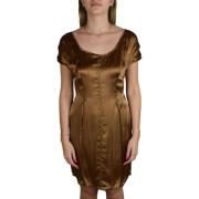 Prada Brun Festklänning med Smickrande Silhuett Brown, Dam