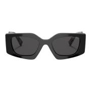 Prada Oregelbundna fyrkantiga solglasögon med mörkgråa linser Black, D...