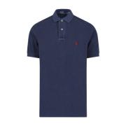 Ralph Lauren Klisk Blå Bomullspolo Blue, Herr