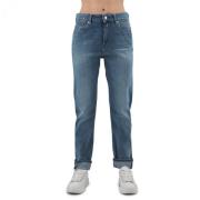 Replay Stiliga Slim Boyfit Denim Jeans Blue, Dam